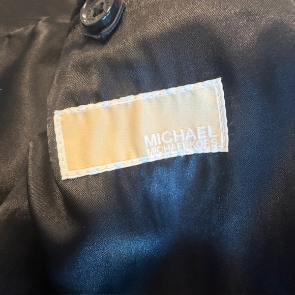 Men's Michael Kors 48R Wool Black 44" Length 3 Button Overcoat-Good Cond… - Picture 8 of 10